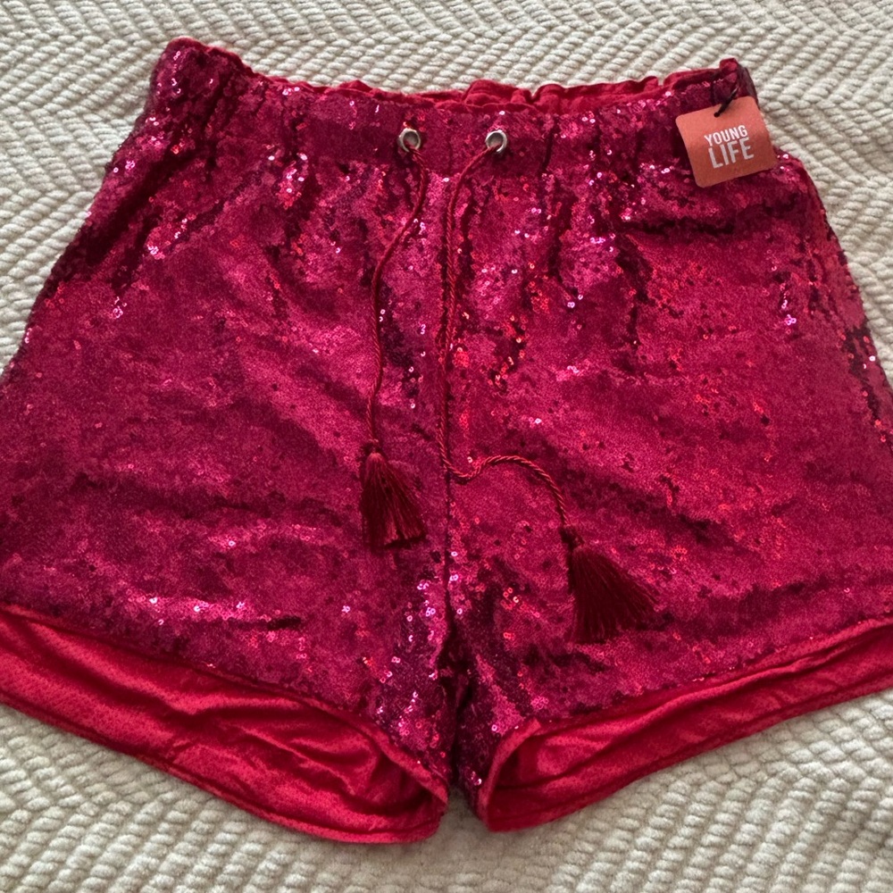 Sequined Shorts Women's XL New - Picture 8 of 10